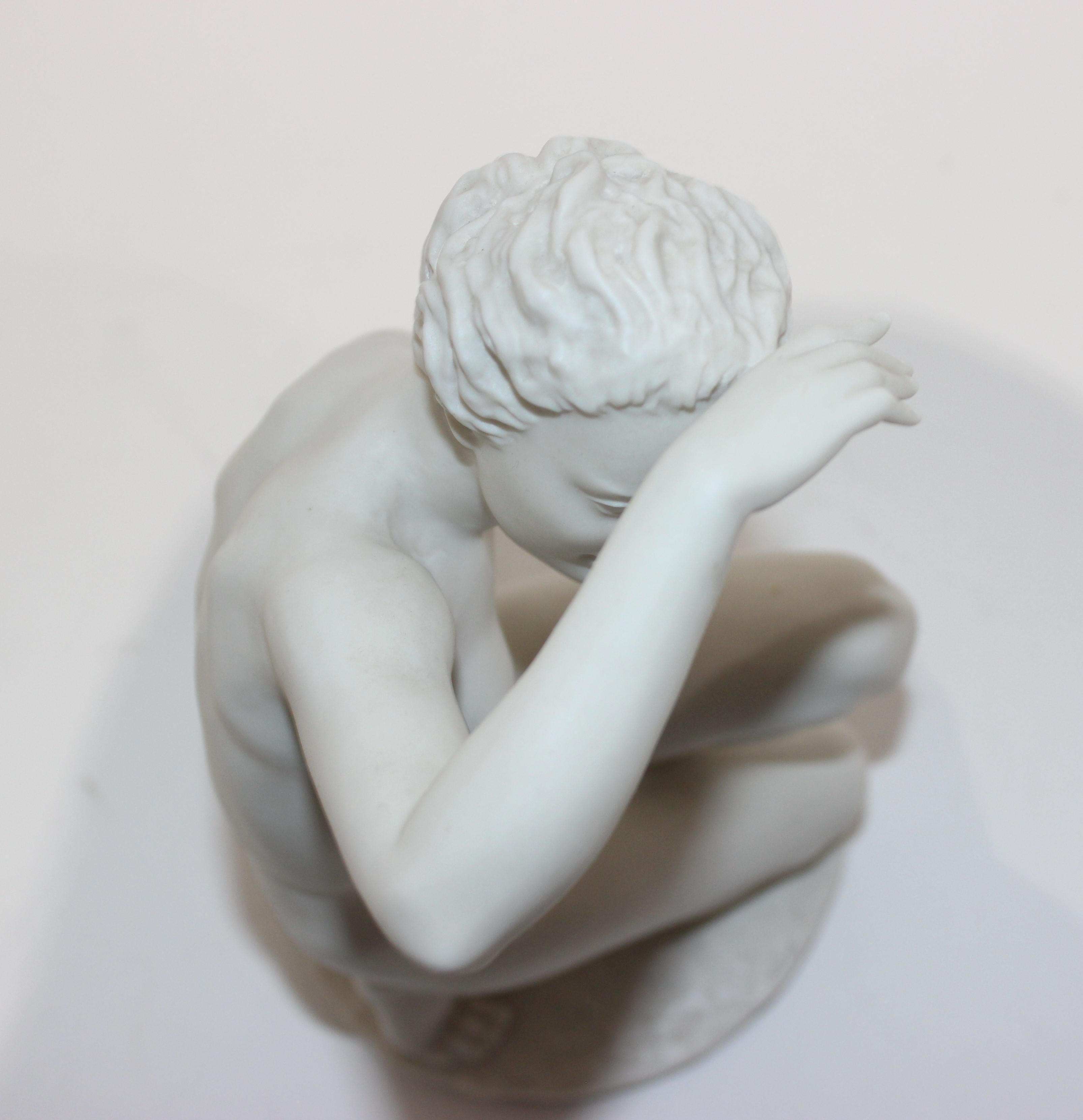 Molded Bisque Figure of a Female Nude by Lorenz Hutschenreutner For Sale