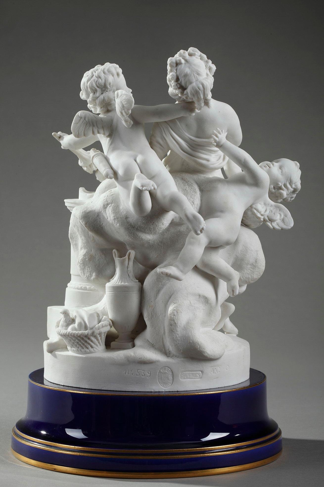 Bisque Figurine, La Rose Enflammée after Boizot by Sevres 4