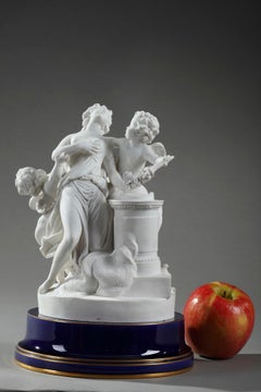 Bisque Figurine, La Rose Enflammée after Boizot by Sevres