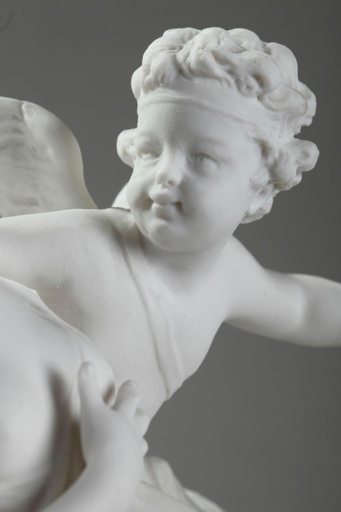 20th Century Bisque Figurine, La Rose Enflammée after Boizot by Sevres
