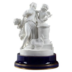 Antique Bisque Figurine, La Rose Enflammée after Boizot by Sevres