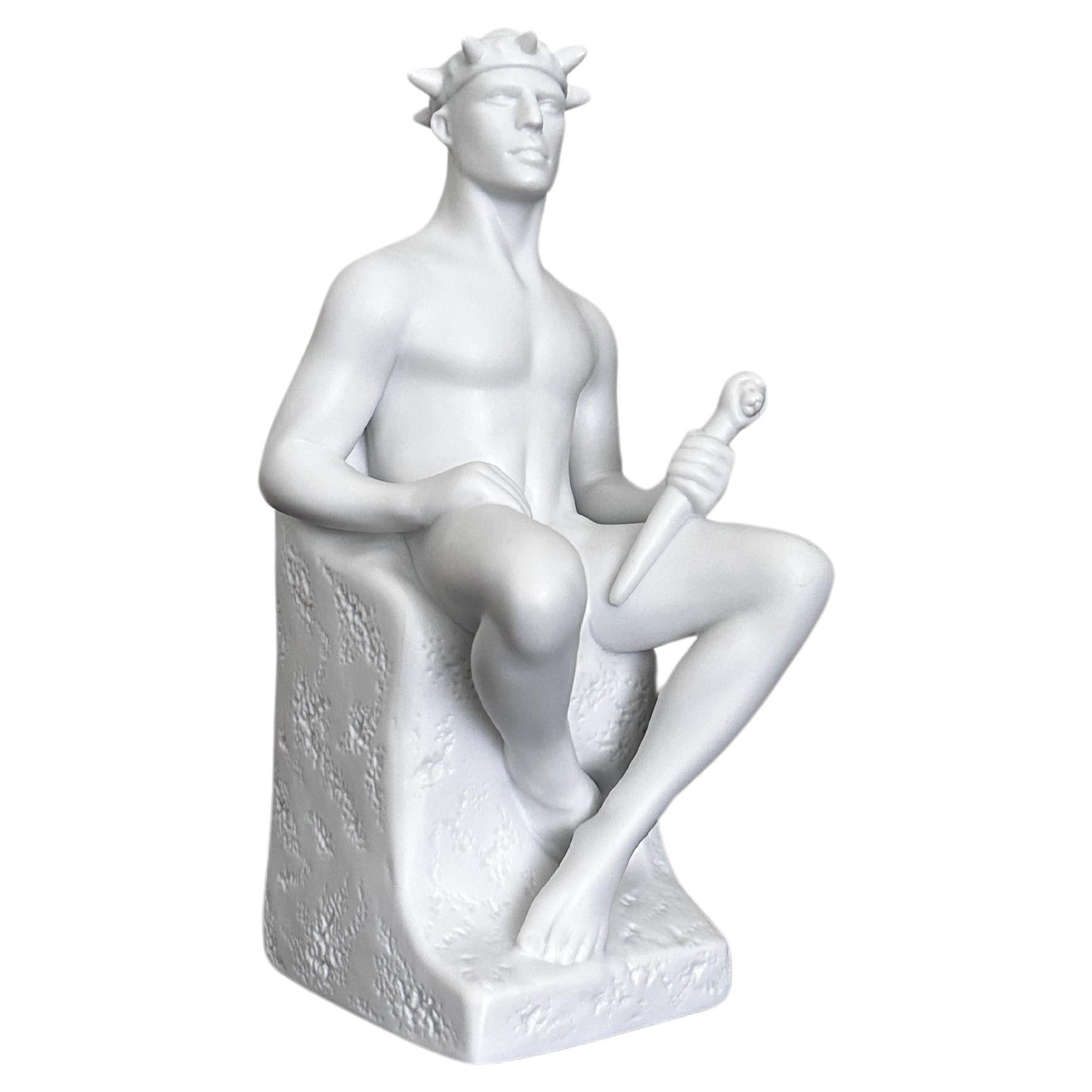 Bisque Leo Statute By Pia Langelund For Royal Copenhagen