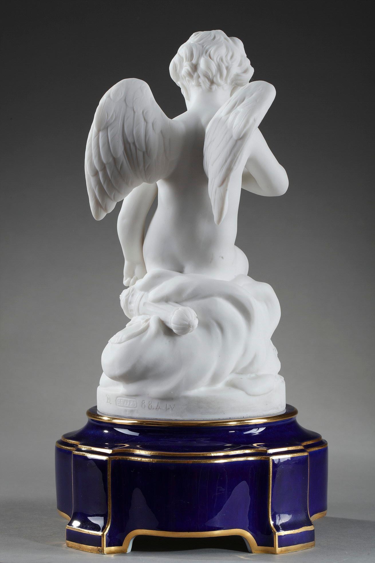 19th Century Bisque, Menacing Cupid after Falconet by Sevres