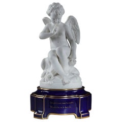 Antique Bisque, Menacing Cupid after Falconet by Sevres
