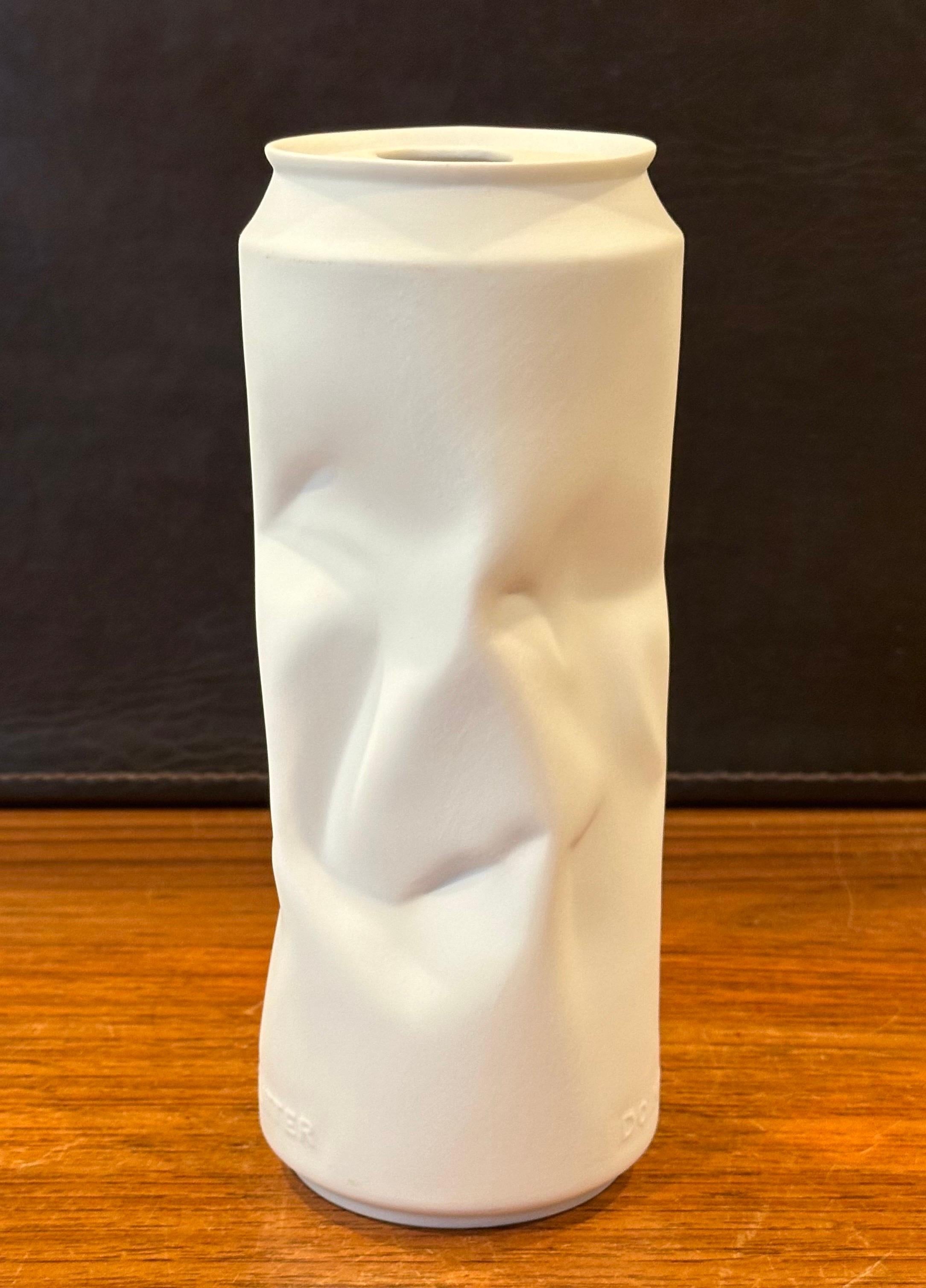 Bisque Porcelain Can & Paper Bag Vases by Rosenthal Studio-Line 