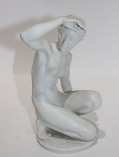 Bisque Porcelain Figure of a Nude Female