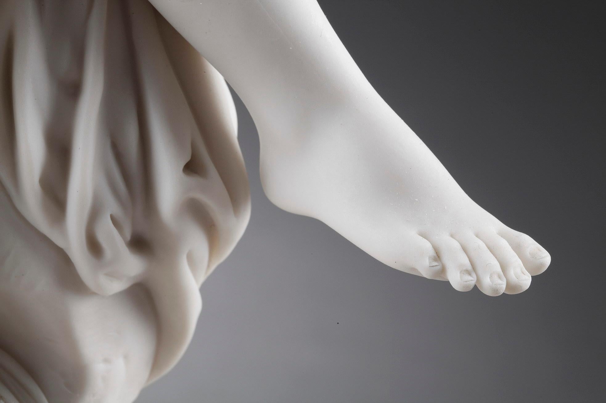 Bisque Porcelain Figurine: Seated Bather, in Sevres Taste 8