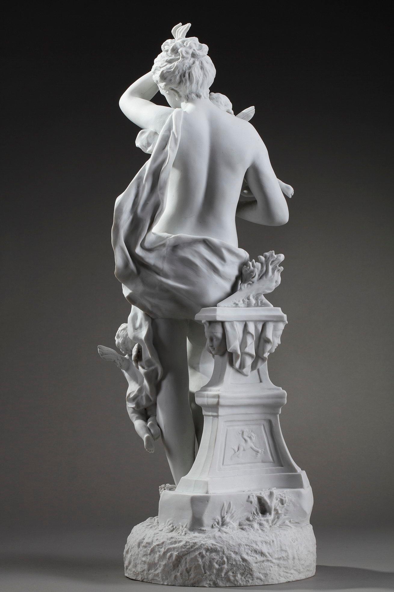 Bisque Porcelain Figurine: Venus with Cupids by Ernest Rancoulet 7