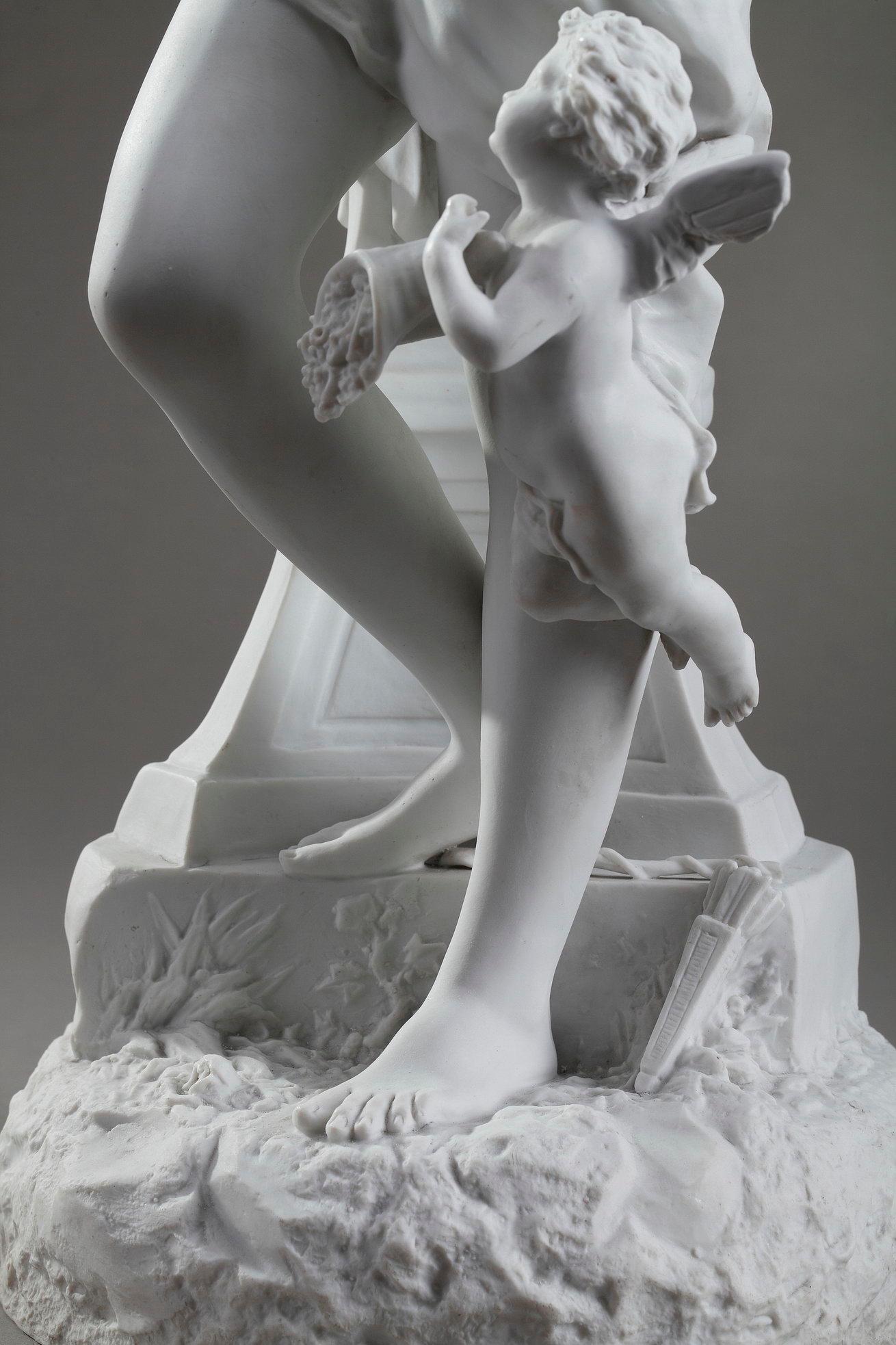 Bisque Porcelain Figurine: Venus with Cupids by Ernest Rancoulet 12