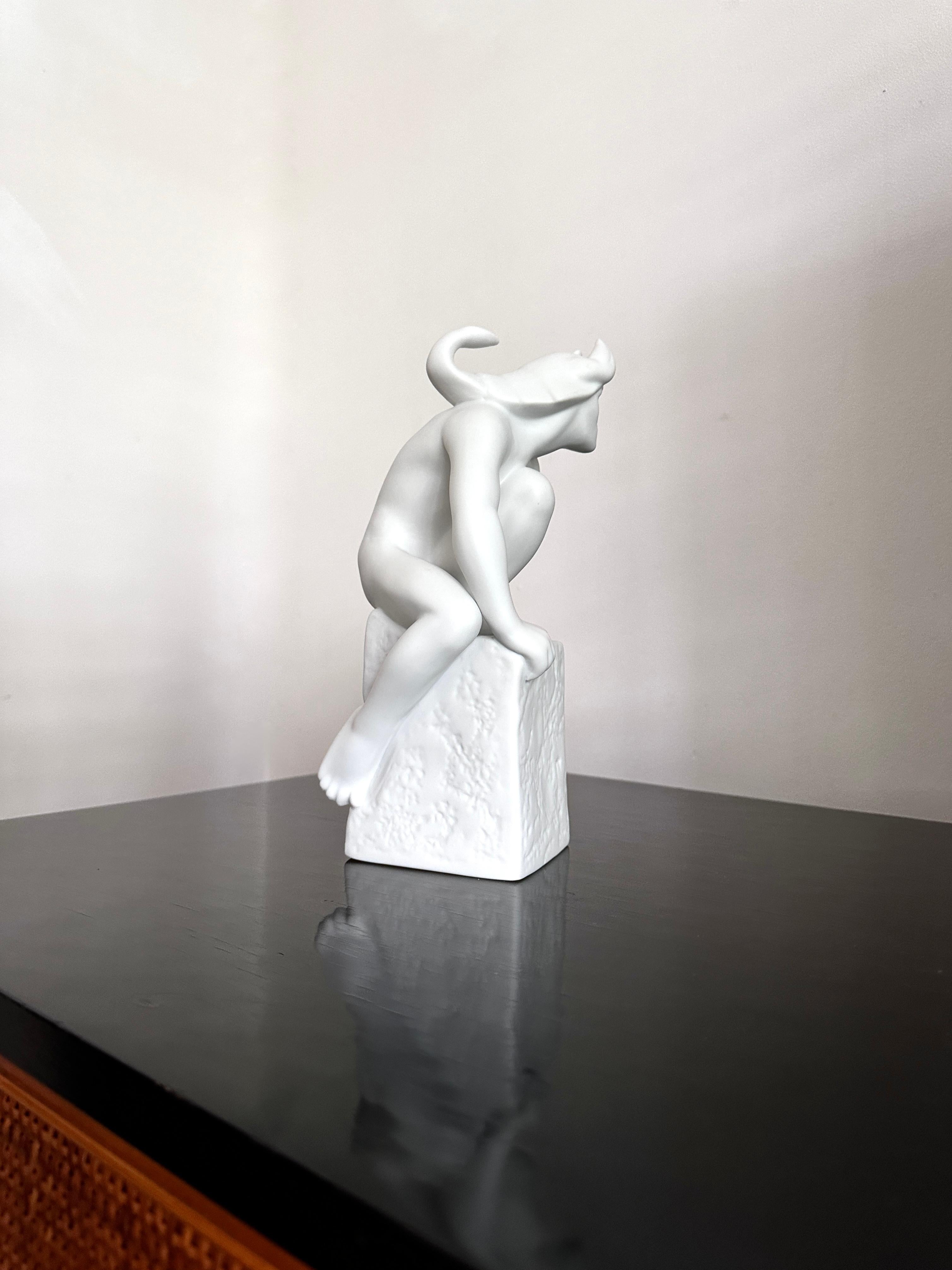 Bisque Scorpio Statute By Pia Langelund For Royal Copenhagen In Good Condition For Sale In Doraville, GA