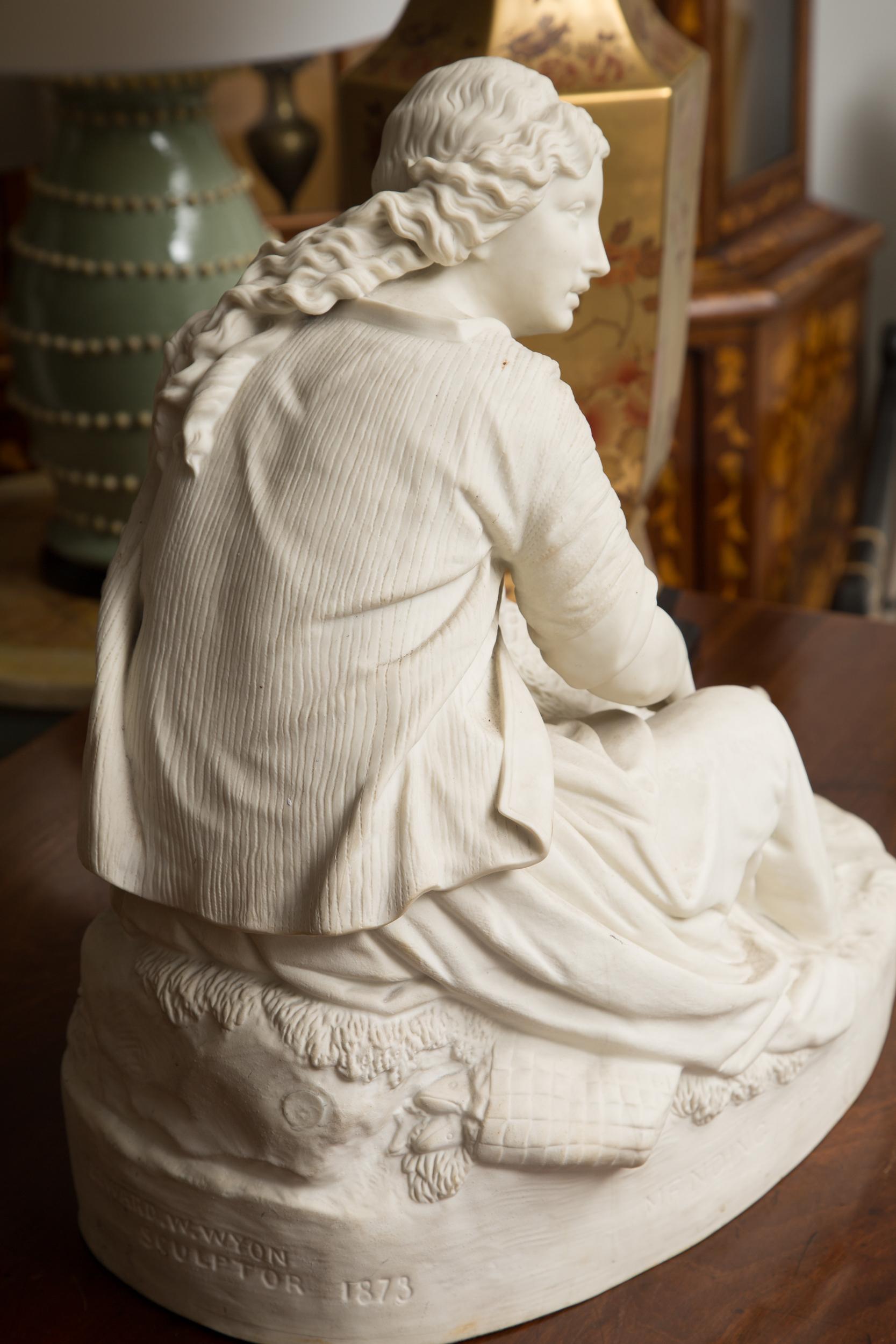 Porcelain Bisque Sculptor by Edward William Wyon For Sale