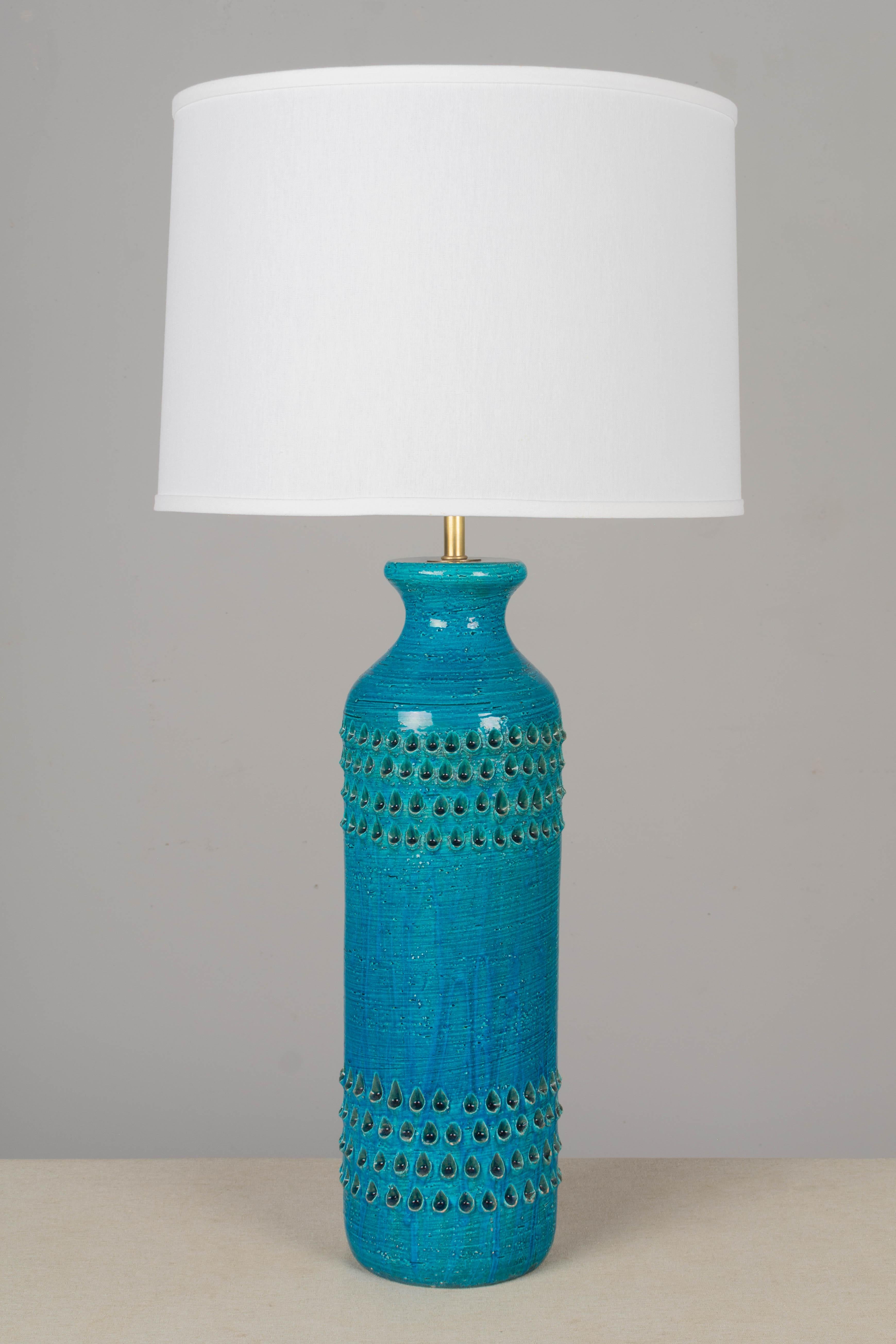 Mid-Century Modern Bistossi Aldo Londi Pottery Lamps, Pair
