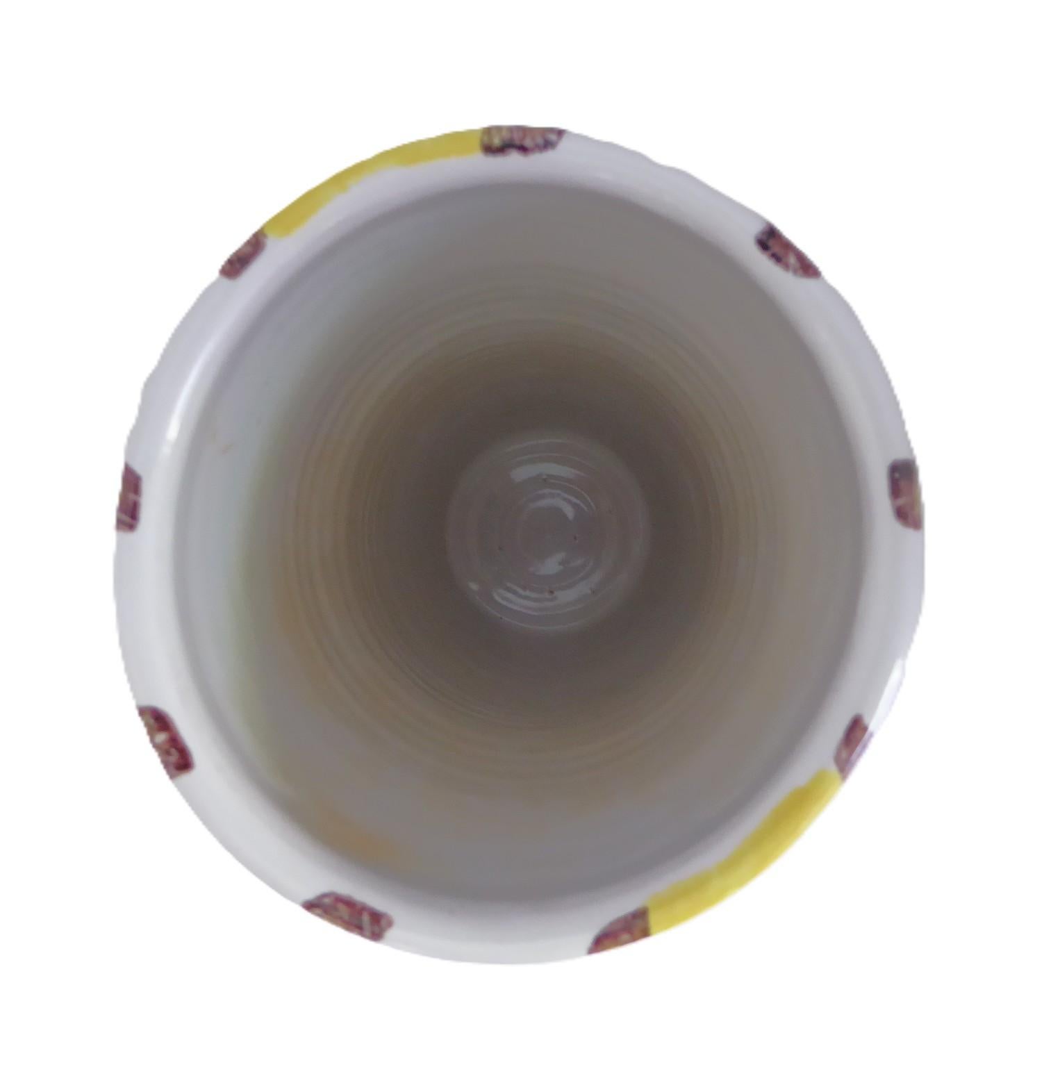 Bistossi Zylindrische Vase aus Keramik Spalier Design Italien 1960er Jahre attrib. A. Londi im Angebot 2