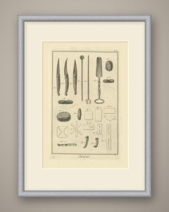 Bistouries, Lint and Compresses, Diderot Chirurgie Plate II, circa 1772