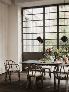 'Bistra' Dining Armchair in Olive Stained Rattan by AMDL Circle for GUBI
