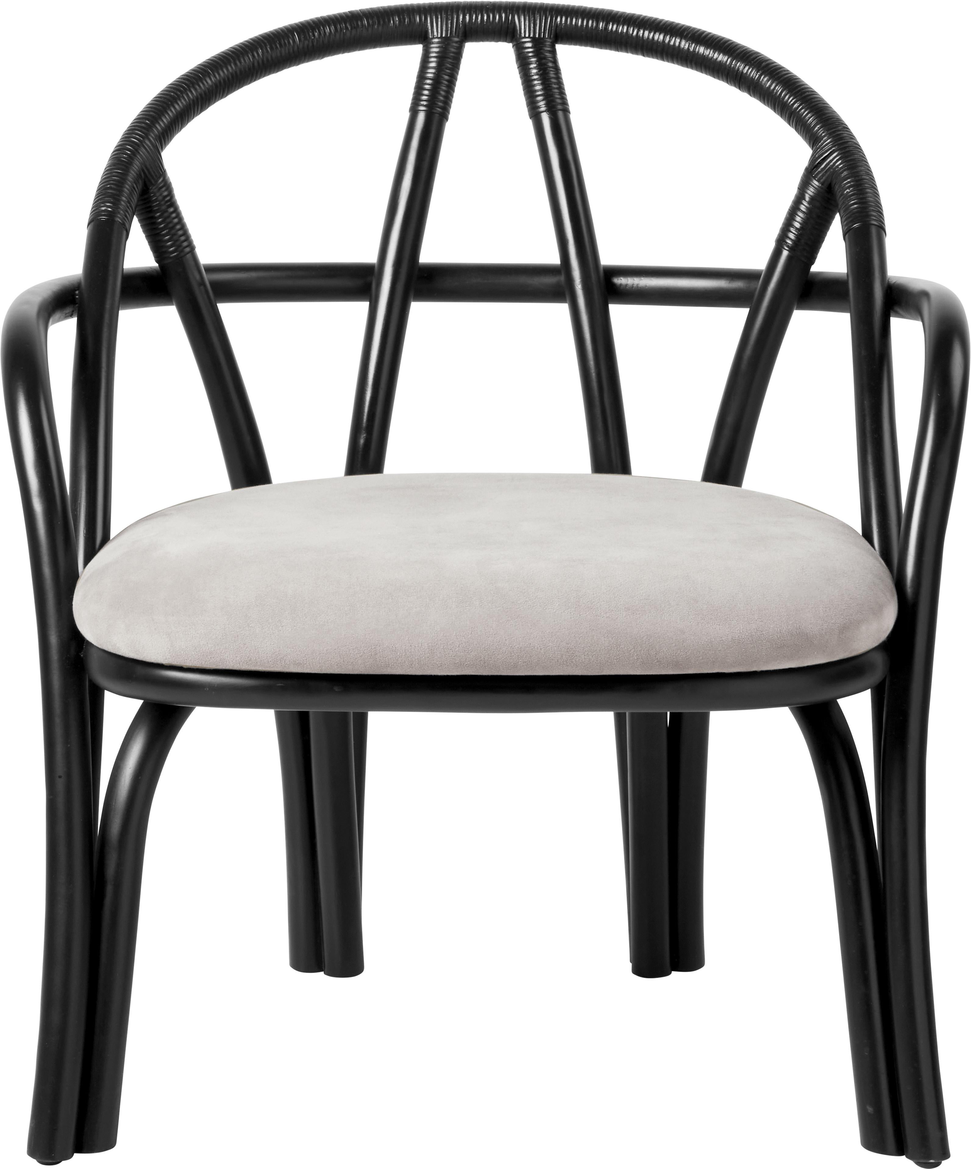 Sedia da salotto 'Bistra' in rattan verniciato color ebano di AMDL Circle per Gubi In condizioni Nuovo in vendita a Glendale, CA