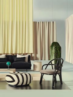 Chaise longue 'Bistra' en rotin peint à l'ébène par AMDL Circle pour Gubi