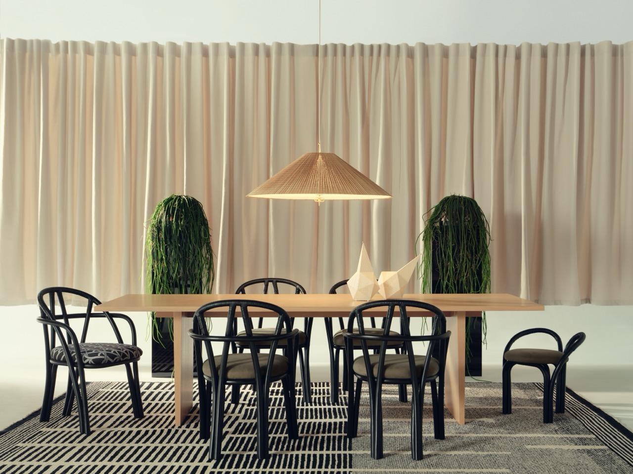 'Bistra' Stool in Black Painted Rattan by AMDL Circle for GUBI

Executed in steam-bent rattan the 'Bistra' lounge chair is part of a versatile seating collection that blends artisanal furniture-making traditions with exquisite contemporary