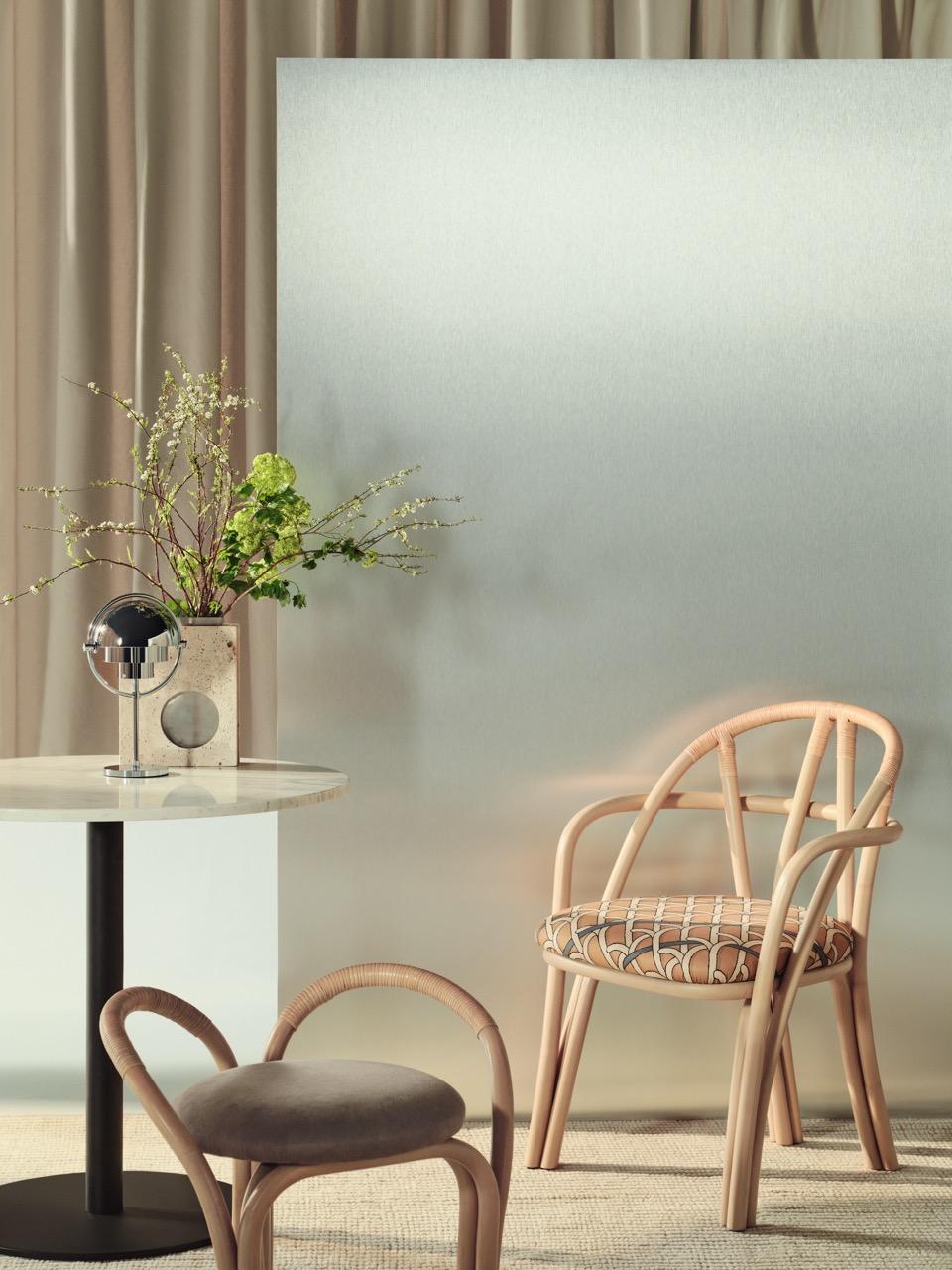 Sgabello 'Bistra' in rattan laccato naturale di AMDL Circle per Gubi In condizioni Nuovo in vendita a Glendale, CA