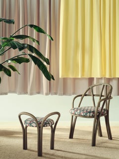 Tabouret 'Bistra' en rotin teinté Oliver par AMDL Circle pour Gubi