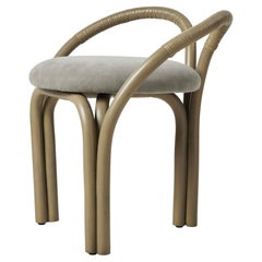 'Bistra' Stool in Olive Stained Rattan by AMDL Circle for GUBI