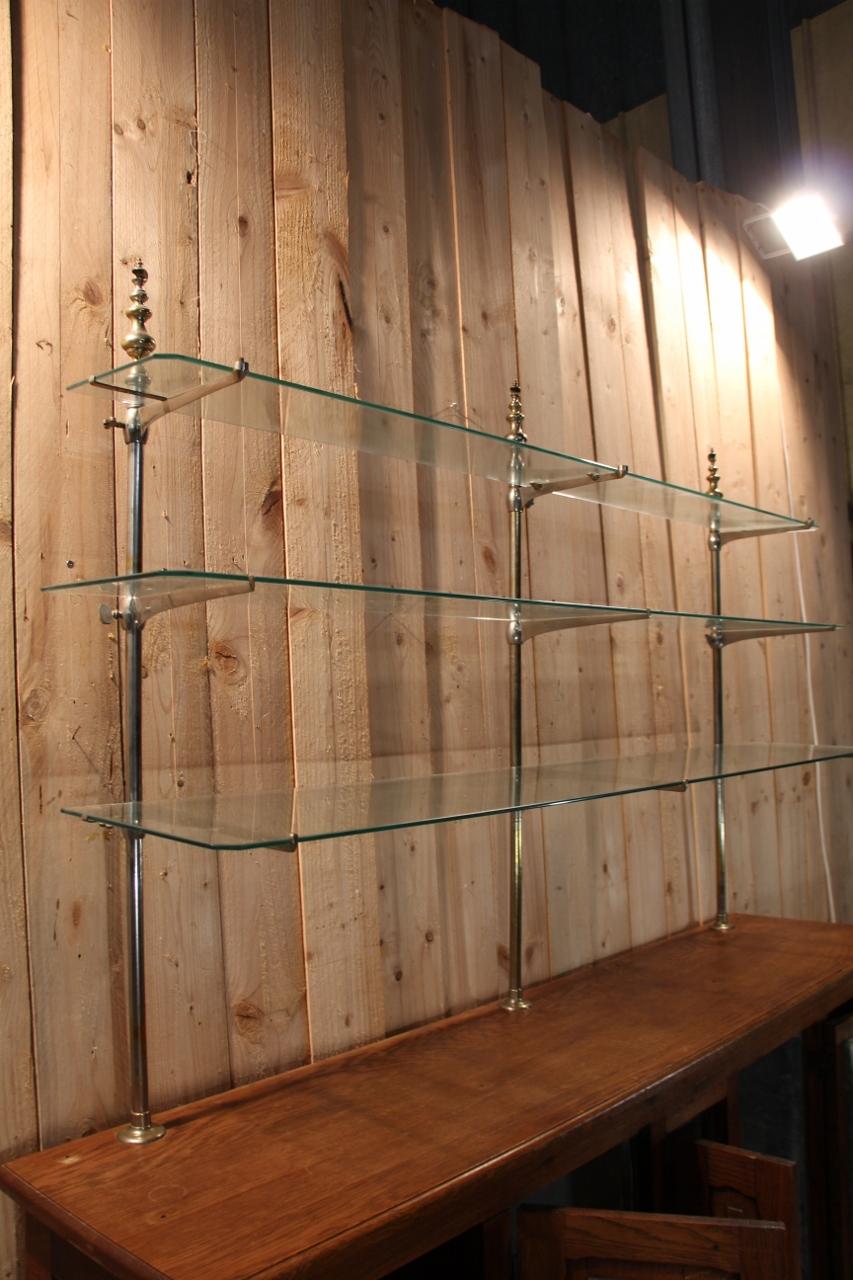 Barra de bar, encimera de zinc de principios del siglo XX con su cristalero Francés en venta