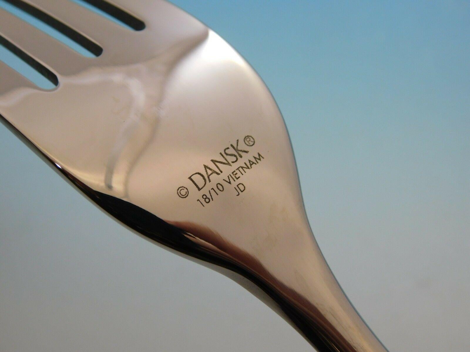 Bistro Cafe by Dansk Stainless Steel Flatware Set Service for 12 New 60 Pieces In Excellent Condition In Big Bend, WI