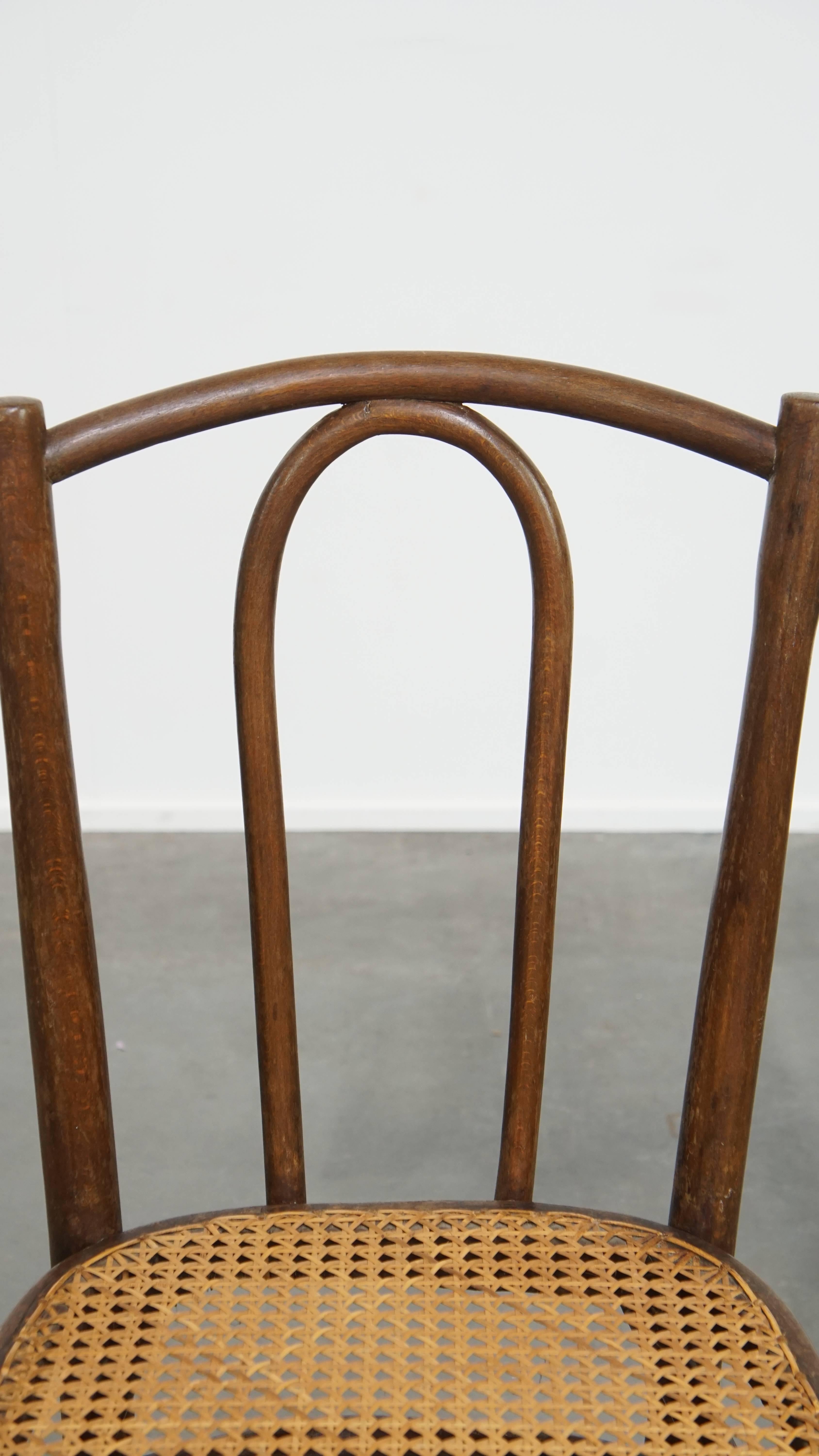 20th Century Bistro chair with a woven cane seat For Sale