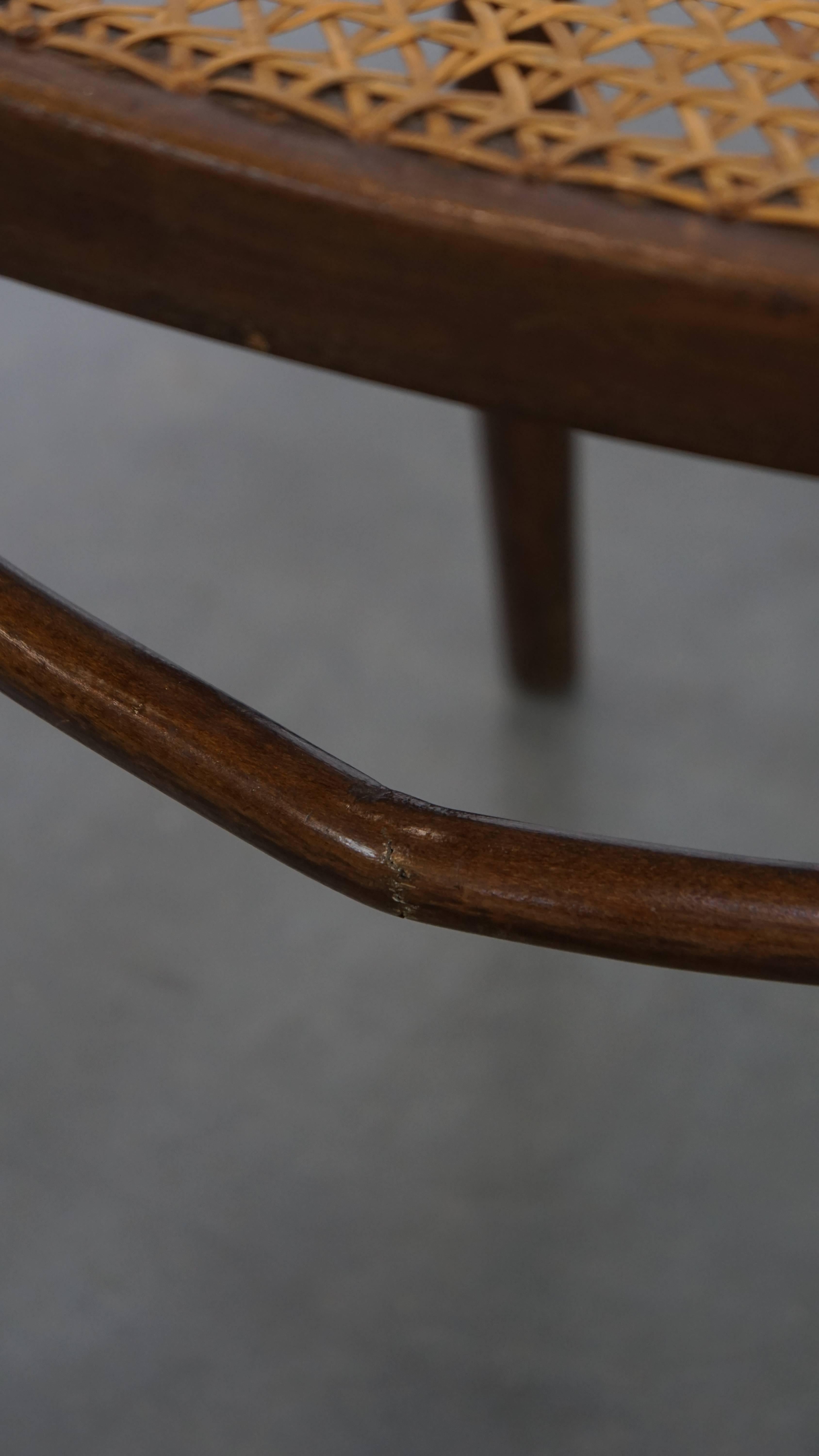Bistro chair with a woven cane seat For Sale 2
