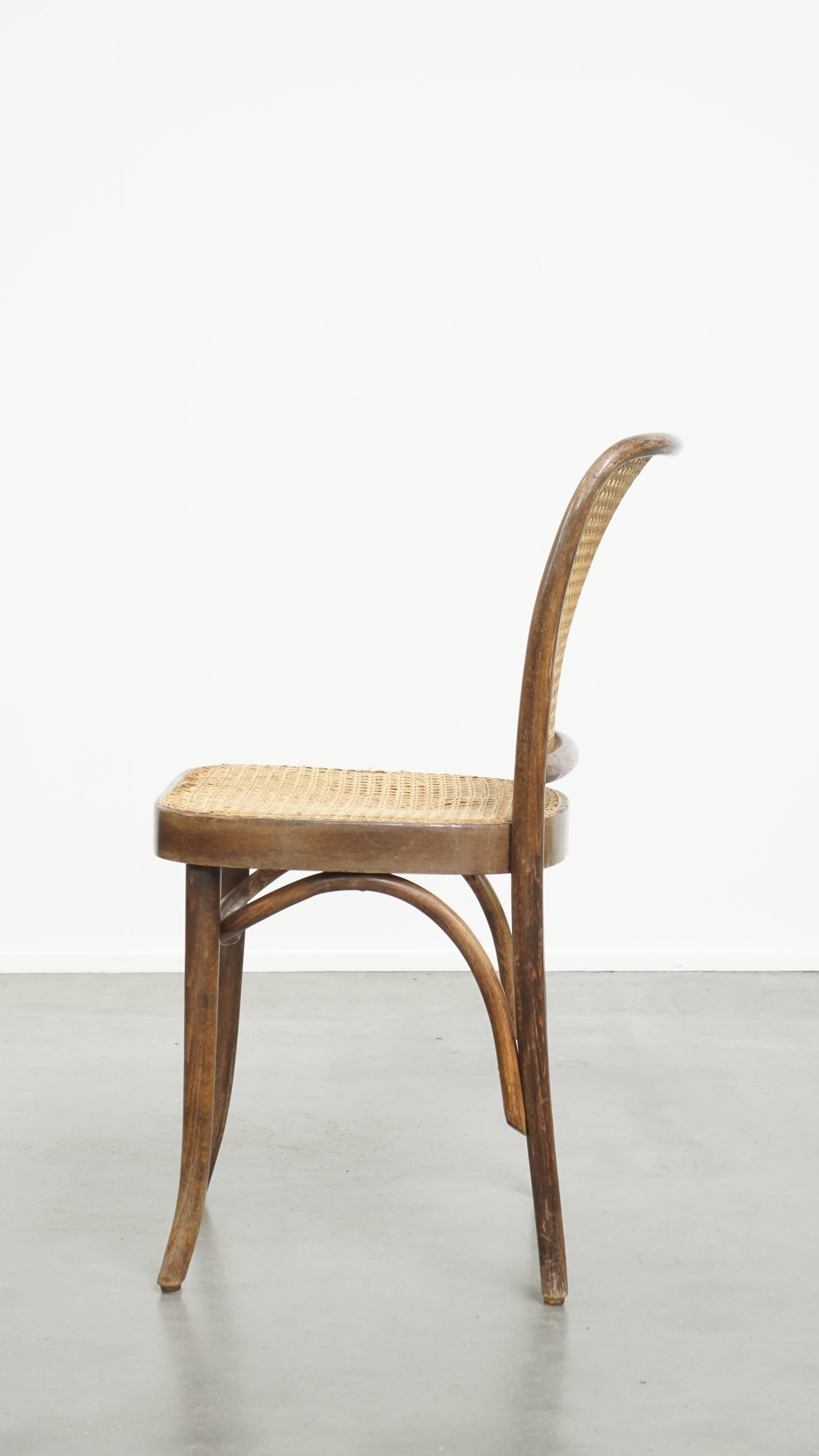 Bistro Chair with Wooden Frame In Fair Condition For Sale In Harderwijk, NL