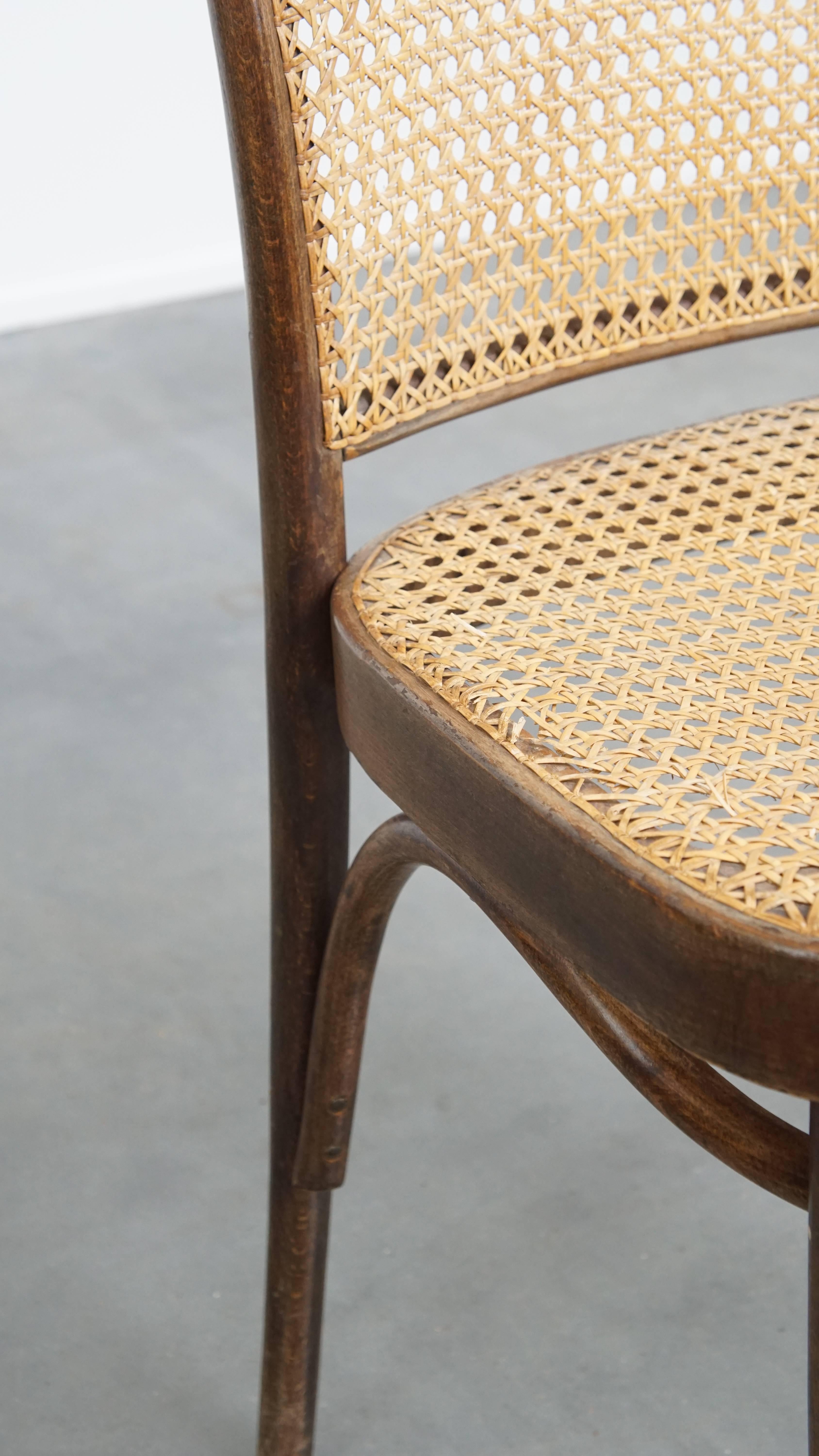 Rattan Bistro Chair with Wooden Frame For Sale