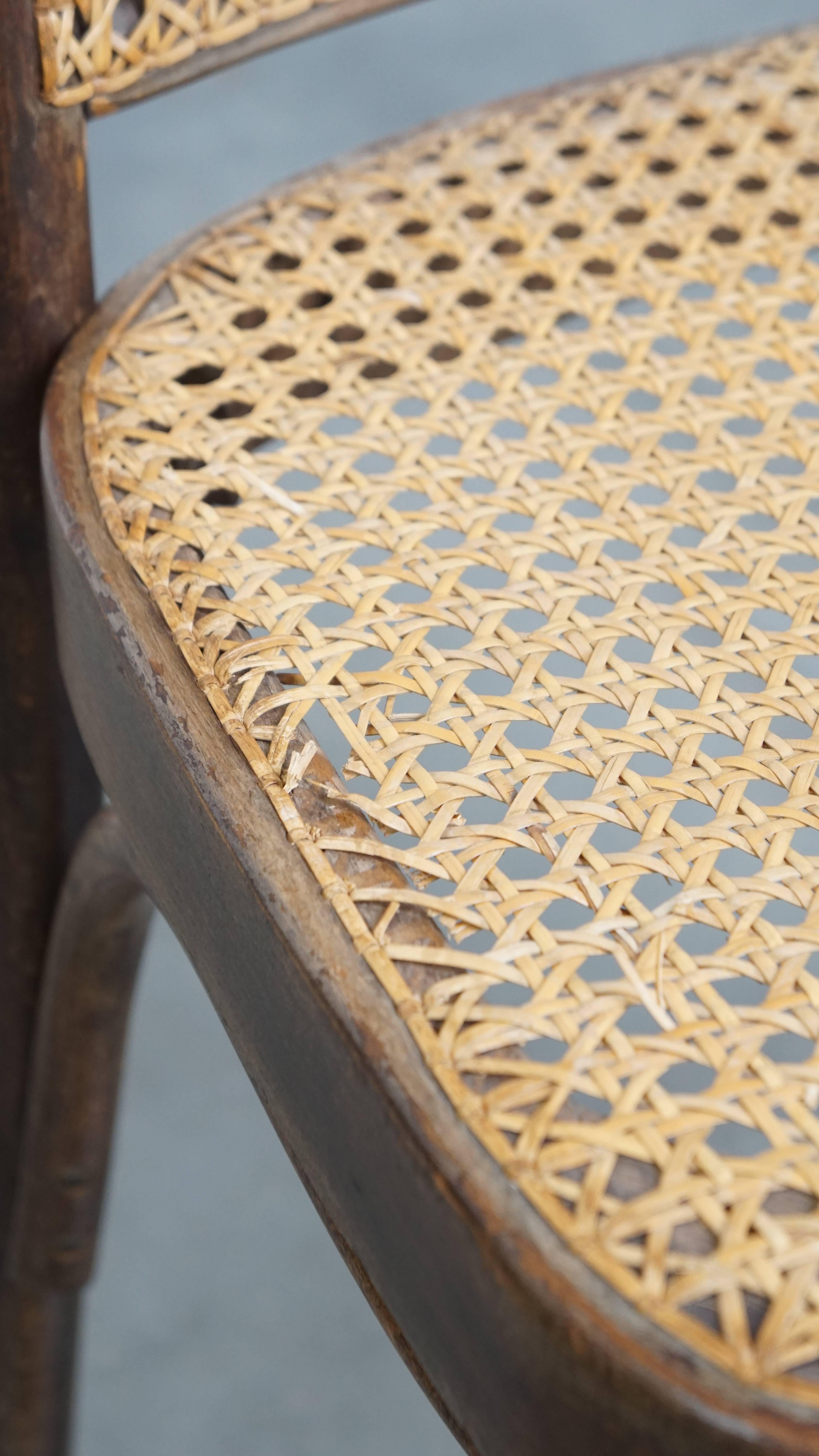 Bistro Chair with Wooden Frame For Sale 2