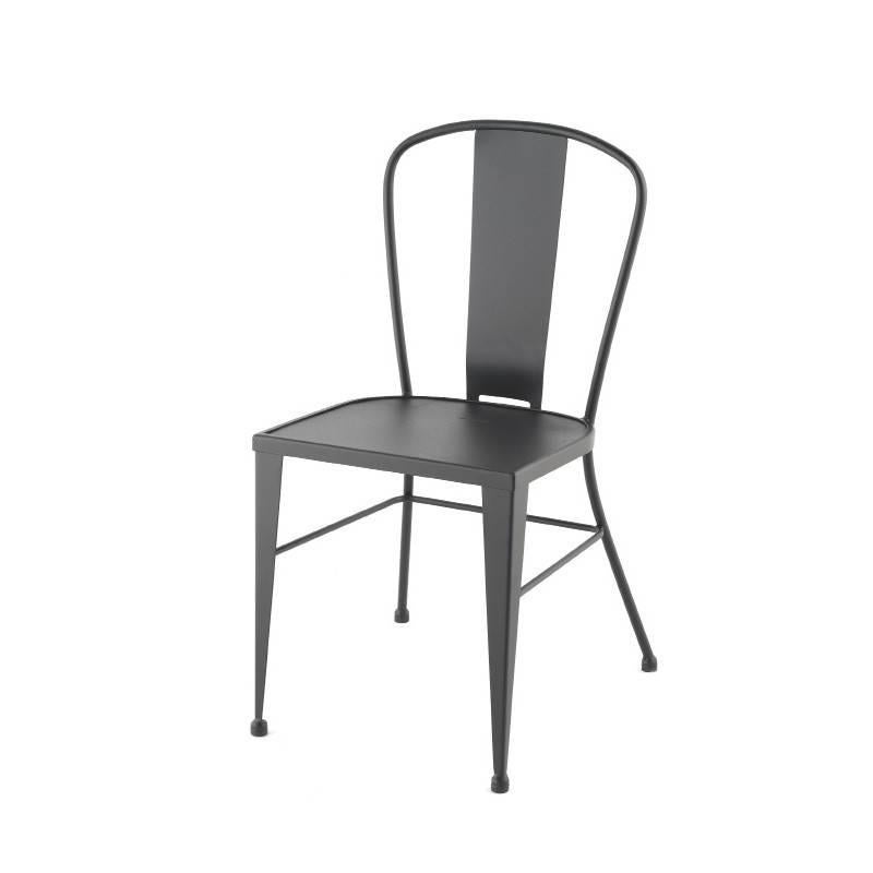 Contemporary Bistro Garden Chairs in Colors Wrought Iron with Wood Seat For Sale