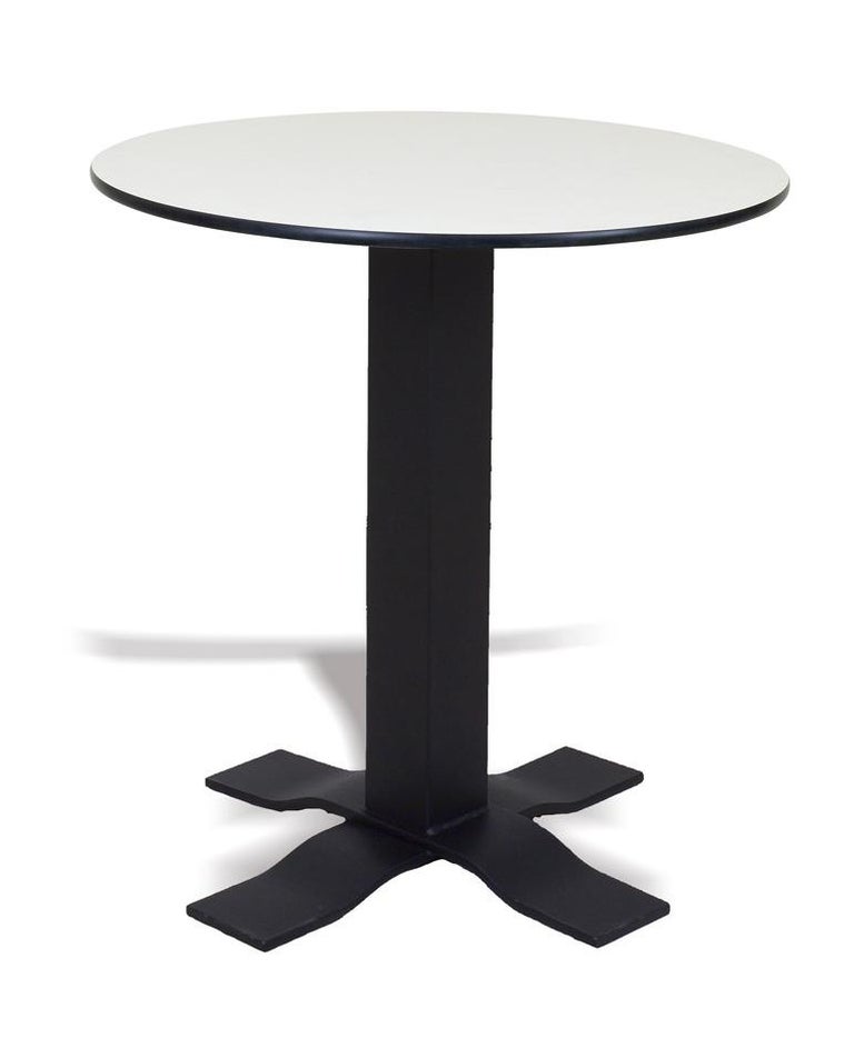 Bistro High Table in Wrought Iron with Marble Top. Indoor and Outdoor