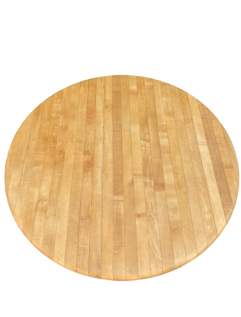 round butcher block dining table
