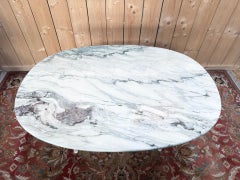 Bistro Table – Art Nouveau Style – Cast Iron and Veined Marble – Circa 1900