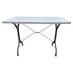 Bistro Table in Marble and Cast Iron
