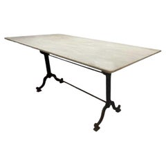 Bistro Table, Iron Base 
Marble Top, 19th Century