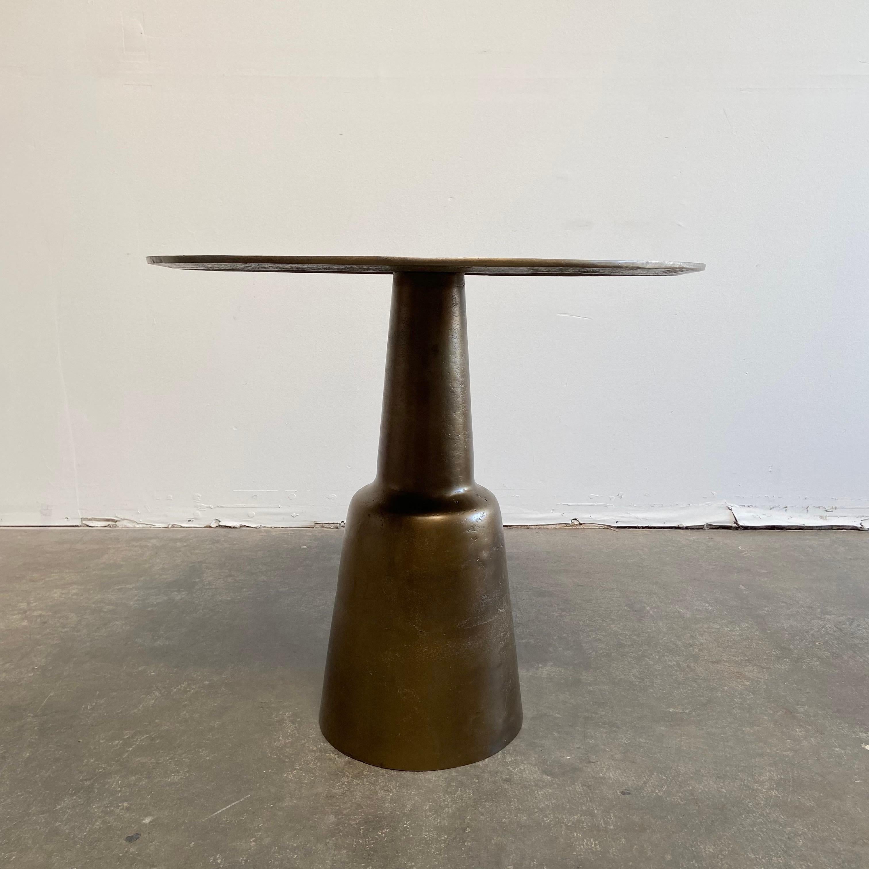 Bistro Table or Entry Table in Aged Brass Finish For Sale 5