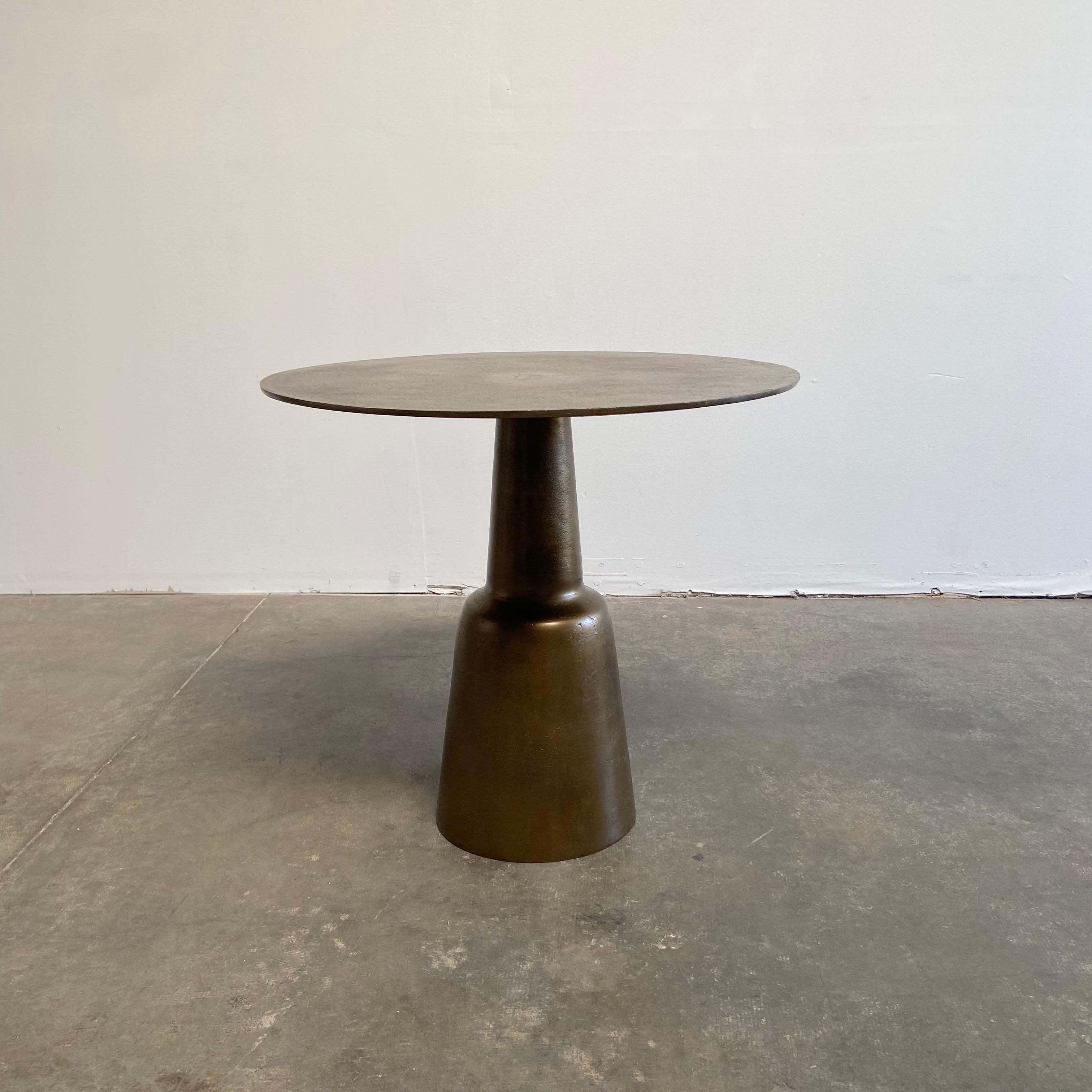 Bistro Table or Entry Table in Aged Brass Finish 6