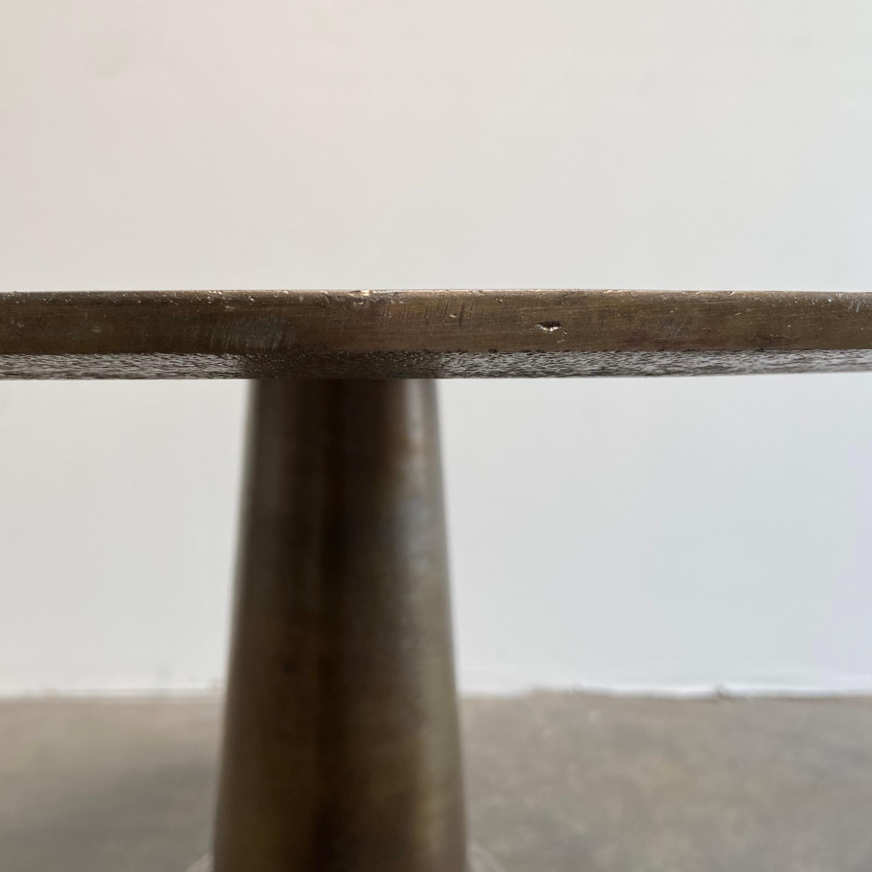 Bistro Table or Entry Table in Aged Brass Finish For Sale 1