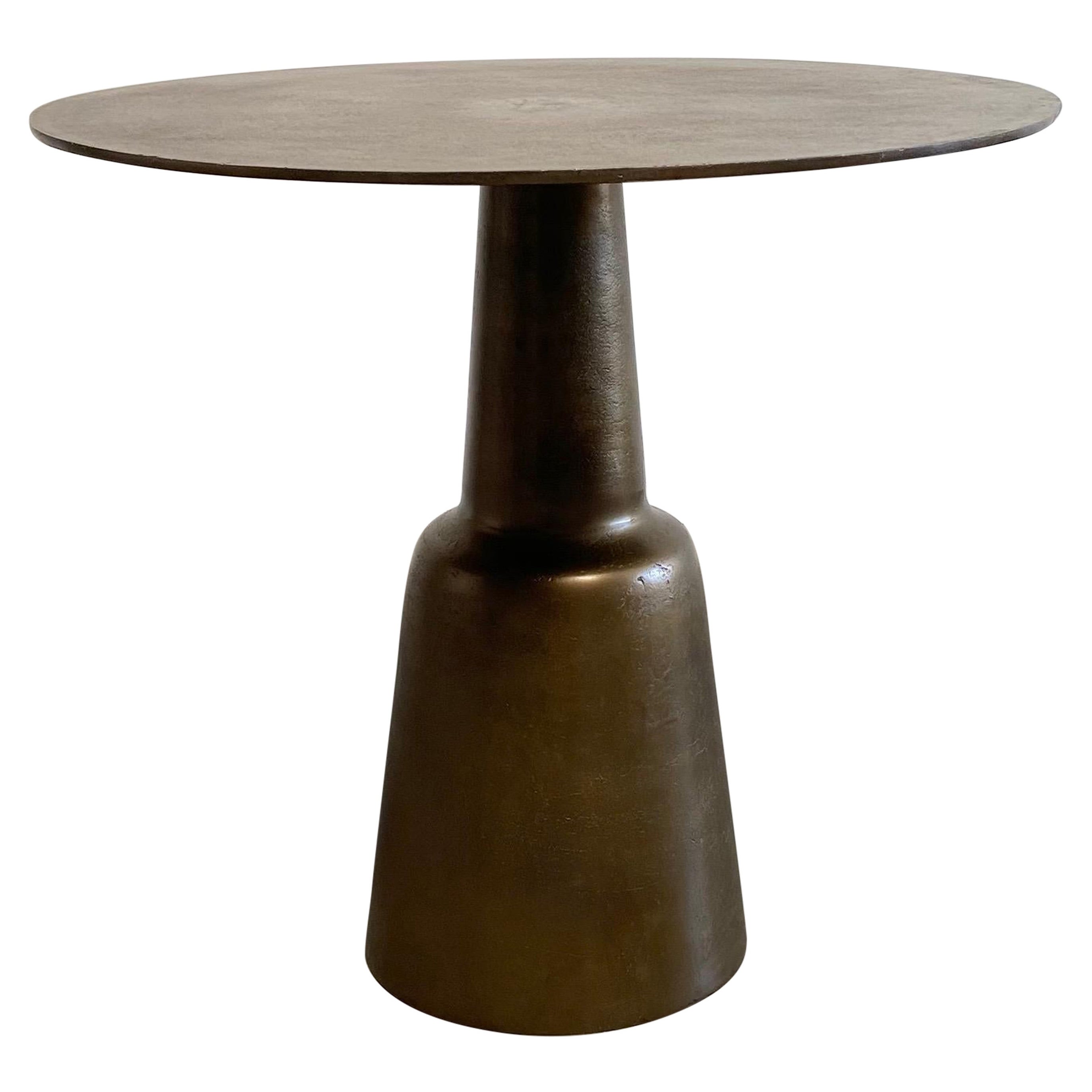 Bistro Table or Entry Table in Aged Brass Finish