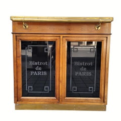 “Bistrot de Paris” bar cabinet, wood, zinc and gilt brass, Roche Bobois , France