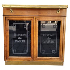 “Bistrot de Paris” bar cabinet, wood, zinc and gilt brass, Roche Bobois , France