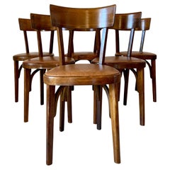 Set di sei sedie Bistrot Wood, Italia 1950
