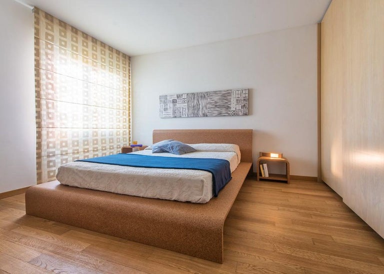 Italian BISU Cork Bed Frame by OTQ For Sale