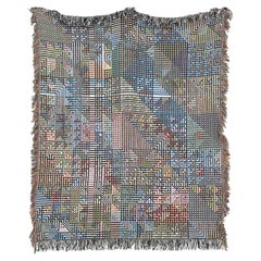 Bit Map 01, Luft Tanaka, Multicolor Graphic Woven Cotton Throw Blanket, 50"x60"