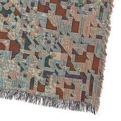 Bit Map Series 02, Multicolor Modern Graphic Woven Wall Tapestry & Throw Blanket