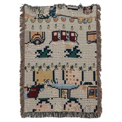 Bit Map Throw Blanket 04 by Luft Tanaka, Multicolor, Digital, cotton, 37"x52" 