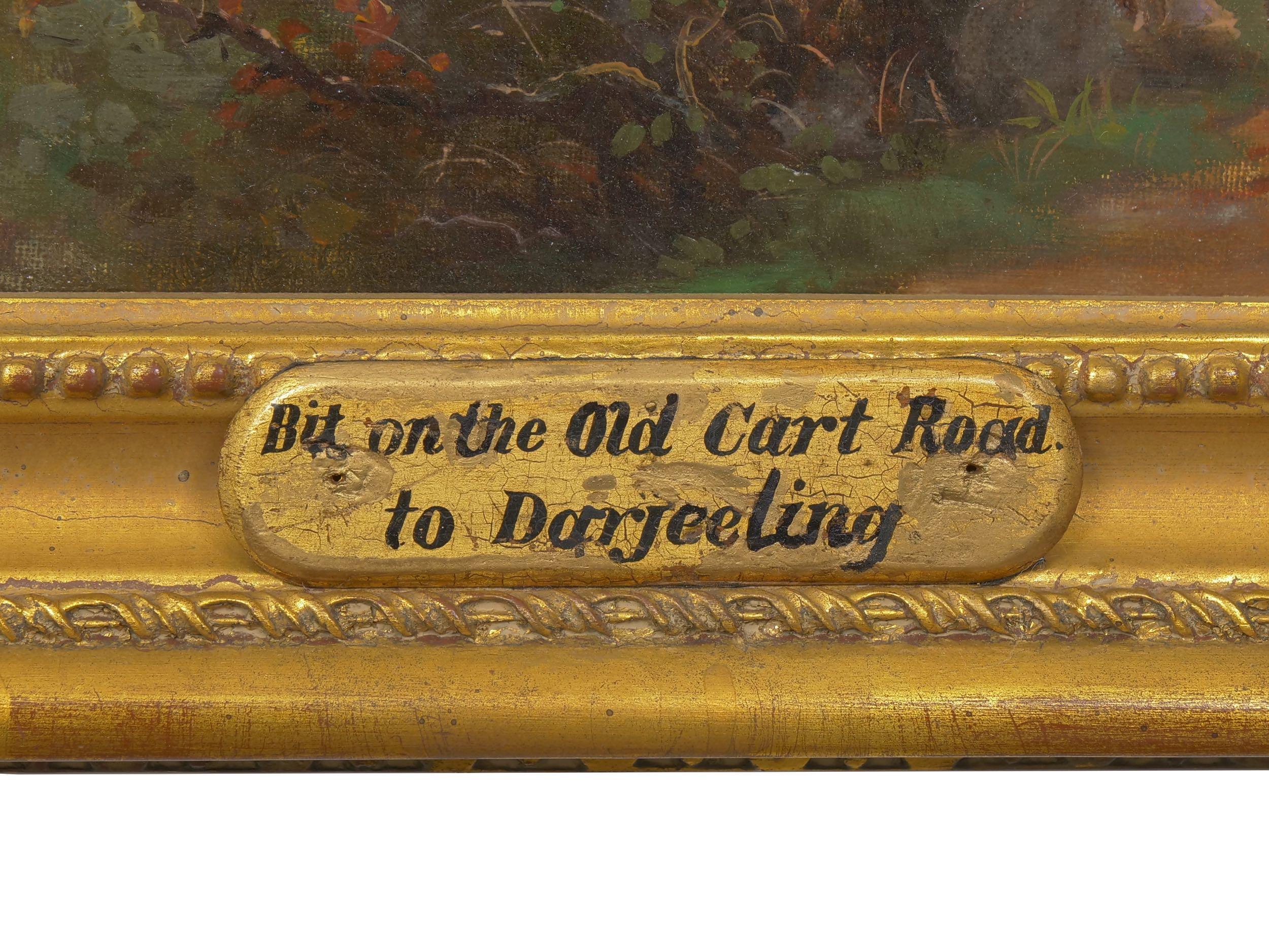 “Bit on the Old Road to Darjeeling” '1898' Antique Barbizon Painting 8